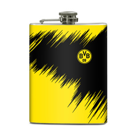 Фляга с принтом BORUSSIA. в городе Новоалтайск, металлический корпус | емкость 0,22 л, размер 125 х 94 мм. Виниловая наклейка запечатывается полностью | Тематика изображения на принте: borussia | fc | football | football club | sport | боруссия | боруссия дортмунд | дортмунда | немецкий футбольный клуб | спорт | уефа | униформа | фирменные цвета | фк | футбол | футбольный клуб