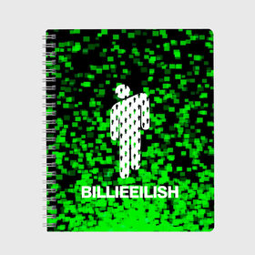 Тетрадь с принтом Billie Eilish в городе Новоалтайск, 100% бумага | 48 листов, плотность листов — 60 г/м2, плотность картонной обложки — 250 г/м2. Листы скреплены сбоку удобной пружинной спиралью. Уголки страниц и обложки скругленные. Цвет линий — светло-серый
 | billie eilish | gloom pop | listen before i go на spotify | music | американская певица | билли | билли айлиш | депрессии | мисс парадокс | мрачный поп | музыка | сонный паралич | фобии | яркие волосы