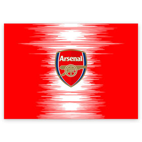 Поздравительная открытка с принтом ARSENAL. в городе Новоалтайск, 100% бумага | плотность бумаги 280 г/м2, матовая, на обратной стороне линовка и место для марки
 | fc | football | football club | sport | британский футбольный клуб | спорт | уефа | униформа | фирменные цвета | фк | футбол | футбольный клуб