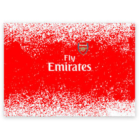 Поздравительная открытка с принтом ARSENAL. в городе Новоалтайск, 100% бумага | плотность бумаги 280 г/м2, матовая, на обратной стороне линовка и место для марки
 | fc | football | football club | sport | британский футбольный клуб | спорт | уефа | униформа | фирменные цвета | фк | футбол | футбольный клуб