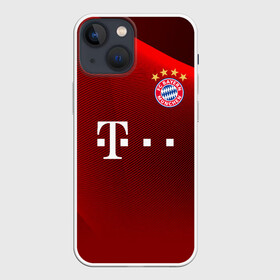 Чехол для iPhone 13 mini с принтом BAYERN MUNCHEN. в городе Новоалтайск,  |  | fc | fc bayern munich | football | football club | sport | клуб германии | мюнхен | немецкий футбольный клуб | спорт | уефа | униформа | фирменные цвета | фк | футбол | футбольный клуб | футбольный клуб бавария