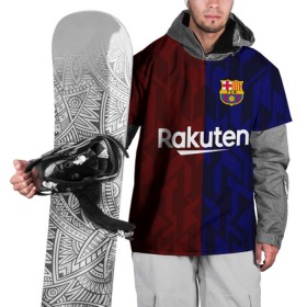 Накидка на куртку 3D с принтом FC BARCELONA. в городе Новоалтайск, 100% полиэстер |  | Тематика изображения на принте: barca | barcelona | fc barca | барка | барселона