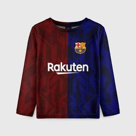 Детский лонгслив 3D с принтом FC BARCELONA. в городе Новоалтайск, 100% полиэстер | длинные рукава, круглый вырез горловины, полуприлегающий силуэт
 | barca | barcelona | fc barca | барка | барселона