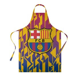 Фартук 3D с принтом FC BARCELONA. в городе Новоалтайск, 100% полиэстер | общий размер — 65 х 85 см, ширина нагрудника — 26 см, горловина — 53 см, длина завязок — 54 см, общий обхват в поясе — 173 см. Принт на завязках и на горловине наносится с двух сторон, на основной части фартука — только с внешней стороны | barca | barcelona | fc barca | барка | барселона