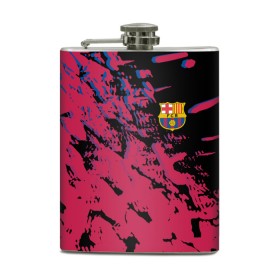 Фляга с принтом FC BARCELONA. в городе Новоалтайск, металлический корпус | емкость 0,22 л, размер 125 х 94 мм. Виниловая наклейка запечатывается полностью | Тематика изображения на принте: barca | barcelona | fc barca | барка | барселона