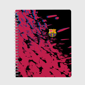 Тетрадь с принтом FC BARCELONA. в городе Новоалтайск, 100% бумага | 48 листов, плотность листов — 60 г/м2, плотность картонной обложки — 250 г/м2. Листы скреплены сбоку удобной пружинной спиралью. Уголки страниц и обложки скругленные. Цвет линий — светло-серый
 | barca | barcelona | fc barca | барка | барселона