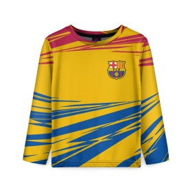 Детский лонгслив 3D с принтом FC BARCELONA. в городе Новоалтайск, 100% полиэстер | длинные рукава, круглый вырез горловины, полуприлегающий силуэт
 | barca | barcelona | fc barca | барка | барселона