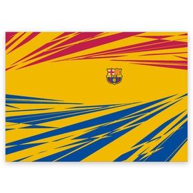 Поздравительная открытка с принтом FC BARCELONA. в городе Новоалтайск, 100% бумага | плотность бумаги 280 г/м2, матовая, на обратной стороне линовка и место для марки
 | barca | barcelona | fc barca | барка | барселона