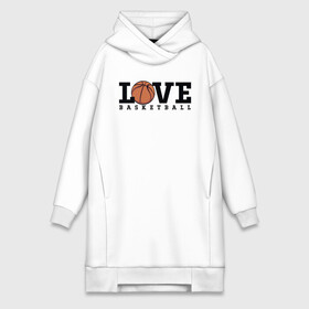 Платье-худи хлопок с принтом Love Basketball в городе Новоалтайск,  |  | ball | basketball | game | love баскетбол | nba | play | sport | text | баскет | баскетбольный мяч | игра | любовь | мяч | надпись | нба | спорт | текст