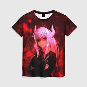 Женская футболка 3D с принтом HELLTAKER в городе Новоалтайск, 100% полиэфир ( синтетическое хлопкоподобное полотно) | прямой крой, круглый вырез горловины, длина до линии бедер | anime | azazel | hell | helltaker | justice | lucifer | malina | modeus | pandemonica | zdrada | ад | аниме | демон | демонесса | здрада | люцифер | малина | модеус | пандемоника | правосудие | хеллтейкер | хэлтейкер | цербер