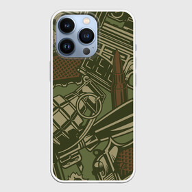 Чехол для iPhone 13 Pro с принтом Военный инвентарь | Military equipment (Z) в городе Новоалтайск,  |  | m416 | vdv | автомат | вдв | вдв ссср | военные | воздушно десантные войска | войска дяди васи | вооружённые силы | граната | гранаты | десант | м416 | мка | никто кроме нас | патрон | пули | пуля