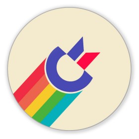 Коврик для мышки круглый с принтом Commodore 64. Logo в городе Новоалтайск, резина и полиэстер | круглая форма, изображение наносится на всю лицевую часть | Тематика изображения на принте: coding | commodore 64 | it | programming | комп | компьютер | прогер | программирование | программист | ретро