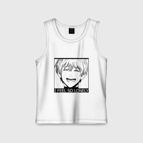 Детская майка хлопок с принтом Одиночество Канеки в городе Новоалтайск,  |  | dead inside | tokyo ghoul | канеки | канеки кен | токийский гуль