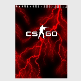 Скетчбук с принтом COUNTER STRIKE в городе Новоалтайск, 100% бумага
 | 48 листов, плотность листов — 100 г/м2, плотность картонной обложки — 250 г/м2. Листы скреплены сверху удобной пружинной спиралью | counter strike | cs go | global offensive | игра | игры | компьютерные | контер страйк | коунтер страйк | кс го | молния | цс го