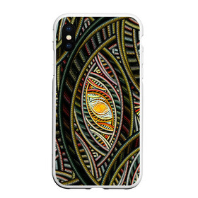Чехол для iPhone XS Max матовый с принтом Абстракция глаз узор линии в городе Новоалтайск, Силикон | Область печати: задняя сторона чехла, без боковых панелей | абстракция | бесконечность | вариации | геометрия | глаз | глаза | линии | око | переплетения | повторения | сложный | узор