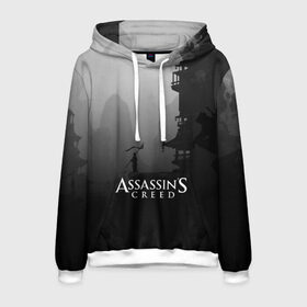 Мужская толстовка 3D с принтом ASSASSIN`S CREED в городе Новоалтайск, 100% полиэстер | двухслойный капюшон со шнурком для регулировки, мягкие манжеты на рукавах и по низу толстовки, спереди карман-кенгуру с мягким внутренним слоем. | black flag | brotherhood | chronicles | creed | game | origins | revelations | rogue | syndicate | unity | valhalla | альтаир | ассасин | игры | кинжал | пираты