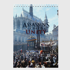 Скетчбук с принтом ASSASSIN`S CREED в городе Новоалтайск, 100% бумага
 | 48 листов, плотность листов — 100 г/м2, плотность картонной обложки — 250 г/м2. Листы скреплены сверху удобной пружинной спиралью | black flag | brotherhood | chronicles | creed | game | origins | revelations | rogue | syndicate | unity | valhalla | альтаир | ассасин | игры | кинжал | пираты