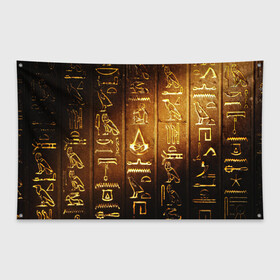 Флаг-баннер с принтом ASSASSIN`S CREED l ORIGINS(S) в городе Новоалтайск, 100% полиэстер | размер 67 х 109 см, плотность ткани — 95 г/м2; по краям флага есть четыре люверса для крепления | black flag | brotherhood | chronicles | creed | game | origins | revelations | rogue | syndicate | unity | valhalla | альтаир | ассасин | игры | кинжал | пираты