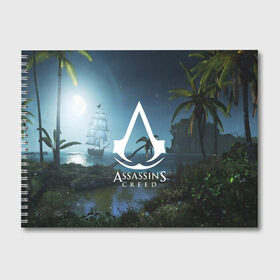Альбом для рисования с принтом ASSASSIN`S CREED в городе Новоалтайск, 100% бумага
 | матовая бумага, плотность 200 мг. | black flag | brotherhood | chronicles | creed | game | origins | revelations | rogue | syndicate | unity | valhalla | альтаир | ассасин | игры | кинжал | пираты