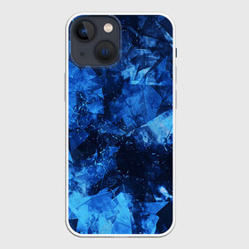 Чехол для iPhone 13 mini с принтом Blue Abstraction в городе Новоалтайск,  |  | abstraction | blue | geometry | stripes | texture | абстракция | геометрия | осколки | синий | стекло | текстура | узоры