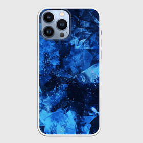Чехол для iPhone 13 Pro Max с принтом Blue Abstraction в городе Новоалтайск,  |  | Тематика изображения на принте: abstraction | blue | geometry | stripes | texture | абстракция | геометрия | осколки | синий | стекло | текстура | узоры