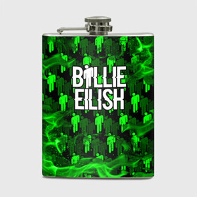 Фляга с принтом BILLIE EILISH в городе Новоалтайск, металлический корпус | емкость 0,22 л, размер 125 х 94 мм. Виниловая наклейка запечатывается полностью | Тематика изображения на принте: ayelish | bad guy | bellyache | bilie eilish | bilie elish | billie | billie eilish | eilish | electronic | elish | music | били айлиш | билли айлиш | эйлиш | элиш