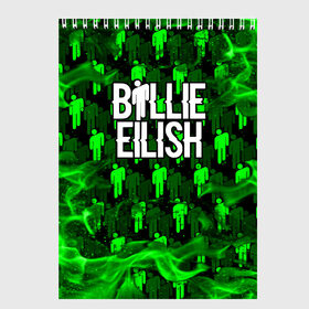 Скетчбук с принтом BILLIE EILISH в городе Новоалтайск, 100% бумага
 | 48 листов, плотность листов — 100 г/м2, плотность картонной обложки — 250 г/м2. Листы скреплены сверху удобной пружинной спиралью | ayelish | bad guy | bellyache | bilie eilish | bilie elish | billie | billie eilish | eilish | electronic | elish | music | били айлиш | билли айлиш | эйлиш | элиш