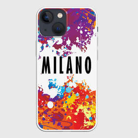 Чехол для iPhone 13 mini с принтом Milano в городе Новоалтайск,  |  | fashion | italy | milano | paint | vanguard | авангард | италия | краска | милан | мода | надпись | текст | фраза