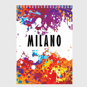Скетчбук с принтом Milano в городе Новоалтайск, 100% бумага
 | 48 листов, плотность листов — 100 г/м2, плотность картонной обложки — 250 г/м2. Листы скреплены сверху удобной пружинной спиралью | Тематика изображения на принте: fashion | italy | milano | paint | vanguard | авангард | италия | краска | милан | мода | надпись | текст | фраза