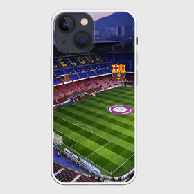 Чехол для iPhone 13 mini с принтом FC BARCELONA. в городе Новоалтайск,  |  | barcelona | championship | fc | football | footer | soccer | socker | sport | барселона | европейская лига | одежда | спорт | спортивный | униформа | футбол | футбольный клуб | чемпионат