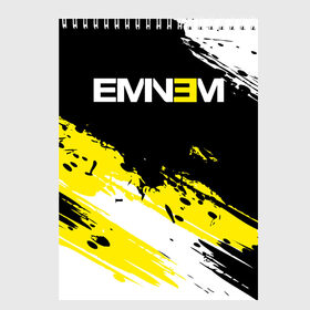 Скетчбук с принтом Eminem в городе Новоалтайск, 100% бумага
 | 48 листов, плотность листов — 100 г/м2, плотность картонной обложки — 250 г/м2. Листы скреплены сверху удобной пружинной спиралью | aftermath | hip | hop | kamikaze | music | music to be murdered by | rap | remastered | vevo | маршалл брюс мэтерс | слим шейди | эминем
