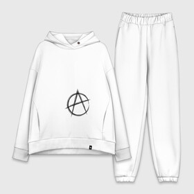 Женский костюм хлопок Oversize с принтом Я анархист в городе Новоалтайск,  |  | анархист | без власти | мировоззрение