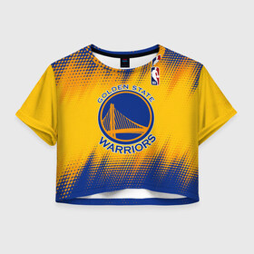 Женская футболка Crop-top 3D с принтом Golden State Warriors в городе Новоалтайск, 100% полиэстер | круглая горловина, длина футболки до линии талии, рукава с отворотами | basketball | game | golden state | golden state warriors | nba | sport | warriors | баскетбол | голден стейт | голден стейт уорриорз | игра | нба | спорт | уорриорз
