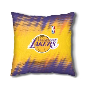 Подушка 3D с принтом Los Angeles Lakers в городе Новоалтайск, наволочка – 100% полиэстер, наполнитель – холлофайбер (легкий наполнитель, не вызывает аллергию). | состоит из подушки и наволочки. Наволочка на молнии, легко снимается для стирки | basketball | game | lakers | los angeles | los angeles lakers | nba | sport | баскетбол | игра | лейкерс | лос анджелес | лос анджелес лейкерс | нба | спорт