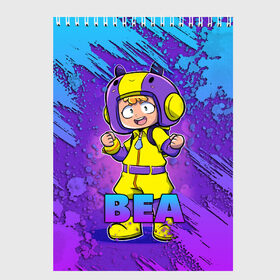 Скетчбук с принтом BRAWL STARS BEA в городе Новоалтайск, 100% бумага
 | 48 листов, плотность листов — 100 г/м2, плотность картонной обложки — 250 г/м2. Листы скреплены сверху удобной пружинной спиралью | bibi | brawl | brawl stars | crow | leon | stars | бравл | бравл старс | браво старс | игра | компьютерная | кров | леон | онлайн | старс