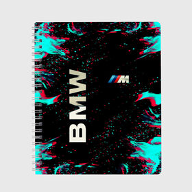 Тетрадь с принтом BMW в городе Новоалтайск, 100% бумага | 48 листов, плотность листов — 60 г/м2, плотность картонной обложки — 250 г/м2. Листы скреплены сбоку удобной пружинной спиралью. Уголки страниц и обложки скругленные. Цвет линий — светло-серый
 | bmw | авто | автомобиль | бмв | логотип | марка | машина | надпись | текстура