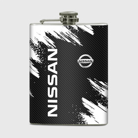 Фляга с принтом NISSAN в городе Новоалтайск, металлический корпус | емкость 0,22 л, размер 125 х 94 мм. Виниловая наклейка запечатывается полностью | nissan | авто | автомобиль | логотип | марка | машина | надпись | нисан | текстура