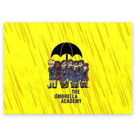 Поздравительная открытка с принтом The Umbrella Academy в городе Новоалтайск, 100% бумага | плотность бумаги 280 г/м2, матовая, на обратной стороне линовка и место для марки
 | Тематика изображения на принте: the umbrella academy | академия | амбрелла | комикс | сериал