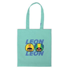 Сумка 3D повседневная с принтом Leon and Sally в городе Новоалтайск, 100% полиэстер | Плотность: 200 г/м2; Размер: 34×35 см; Высота лямок: 30 см | brawl stars | brawl stars sally | brawl stars wolf | leon | leon shark | sally | stars | бравл старс | бравл старс леон | волк | леон | леон акула | леон волк