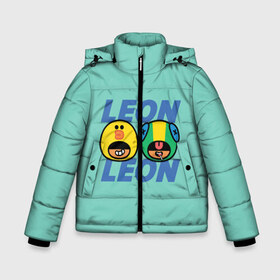 Зимняя куртка для мальчиков 3D с принтом Leon and Sally в городе Новоалтайск, ткань верха — 100% полиэстер; подклад — 100% полиэстер, утеплитель — 100% полиэстер | длина ниже бедра, удлиненная спинка, воротник стойка и отстегивающийся капюшон. Есть боковые карманы с листочкой на кнопках, утяжки по низу изделия и внутренний карман на молнии. 

Предусмотрены светоотражающий принт на спинке, радужный светоотражающий элемент на пуллере молнии и на резинке для утяжки | Тематика изображения на принте: brawl stars | brawl stars sally | brawl stars wolf | leon | leon shark | sally | stars | бравл старс | бравл старс леон | волк | леон | леон акула | леон волк