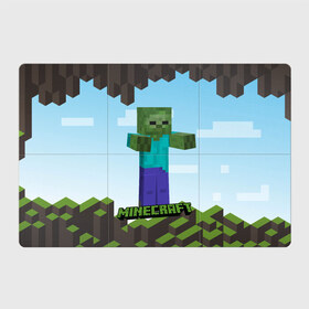 Магнитный плакат 3Х2 с принтом Minecraft в городе Новоалтайск, Полимерный материал с магнитным слоем | 6 деталей размером 9*9 см | minecraft | копатель | кубики | майкрафт | майнкрафт | мморг | мультиплеер | пиксели | пиксельная игра | развивающая игра | рпг | строительство | стройка