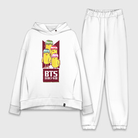 Женский костюм хлопок Oversize с принтом BTS Чики в городе Новоалтайск,  |  | band | bangtan boys | beyond the scene | boy | boys | cheek | kpop | music | rm | бойбенд | бойсбенд | бтс | ви | группа | джей хоуп | джонгук | к поп | корейская | корейский поп | корея | кпоп | курочки | музыка | сюги | ципленок | цыплята