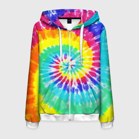 Мужская толстовка 3D на молнии с принтом TIE-DYE СТЕНА в городе Новоалтайск, 100% полиэстер | длина до линии бедра, манжеты и пояс оформлены мягкой тканевой резинкой, двухслойный капюшон со шнурком для регулировки, спереди молния, по бокам два кармана | abstract | abstraction | color | geometry | paitnt | psy | абстракция | геометрия | краски | неоновые | психоделика