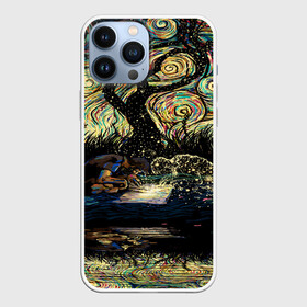 Чехол для iPhone 13 Pro Max с принтом НОЧЬ В ЛЕСУ в городе Новоалтайск,  |  | Тематика изображения на принте: abstract | abstraction | color | geometry | paitnt | psy | абстракция | геометрия | краски | неоновые | психоделика
