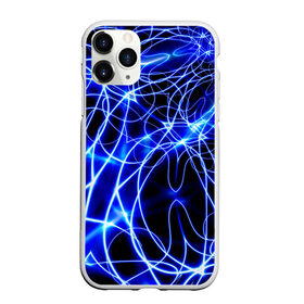 Чехол для iPhone 11 Pro Max матовый с принтом Абстракция синее свечение в городе Новоалтайск, Силикон |  | Тематика изображения на принте: абстракция | запутанный | линии | неон | непонятный | свечение | синий | узор