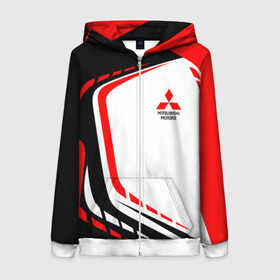 Женская толстовка 3D на молнии с принтом Mitsubishi EVO Uniform в городе Новоалтайск, 100% полиэстер | длина до линии бедра, манжеты и пояс оформлены мягкой тканевой резинкой, двухслойный капюшон со шнурком для регулировки, спереди молния, по бокам два кармана | evo | mitsubishi | mitsubishi 10 | mitsubishi 9 | mitsubishi evo uniform | mitsubishi форма | sport | авто | митсубиси | митсубиши | спорт | эвик | эво