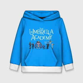 Детская толстовка 3D с принтом The umbrella academy в городе Новоалтайск, 100% полиэстер | двухслойный капюшон со шнурком для регулировки, мягкие манжеты на рукавах и по низу толстовки, спереди карман-кенгуру с мягким внутренним слоем | dark horse comics | netflix | the umbrella academy | umbrella | академия амбрелла | белая скрипка | бен харгривз | комикс | комильфо | космобой | кракен | реджинальд харгривз | сеанс | слух