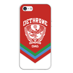 Чехол для iPhone 5/5S матовый с принтом Дагестан в городе Новоалтайск, Силикон | Область печати: задняя сторона чехла, без боковых панелей | coat of arms | dagestan | eagle | flag | mountains | north caucasus | republic | герб | горы | дагестан | орел | республика | северо кавказ | флаг