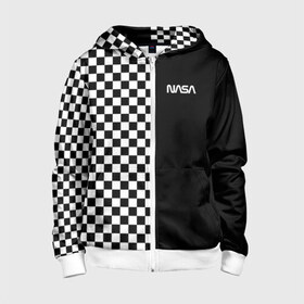 Детская толстовка 3D на молнии с принтом NASA в городе Новоалтайск, 100% полиэстер |  манжеты и пояс оформлены широкой мягкой резинкой, двухслойный капюшон со шнурком для регулировки, спереди карманы и застежка-молния
 | nasa | space x | spacex | астронавт | в клетку | космонавт | космос | наса
