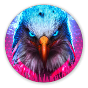 Коврик для мышки круглый с принтом Взгляд орла (Eagle gaze) в городе Новоалтайск, резина и полиэстер | круглая форма, изображение наносится на всю лицевую часть | Тематика изображения на принте: альтаир | америка | белгород | беркут | взгляд | герб | глаз | глаза | гнездо | город | дальнозоркость | зоркость | клюв | крыло | крылья | лира | монета | монтана | небо | нос | ореол | орлов | перо | полёт